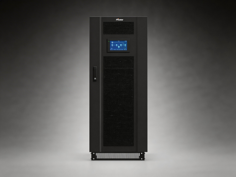 Промышленный цифровой ИБП Prostar ET10K, вид спереди, сенсорный экран 7 дюймов.