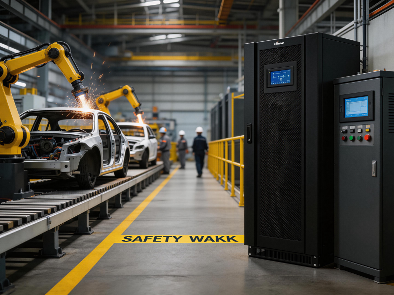 Применение ИБП Prostar в цехе автомобилестроения: защита сварочных роботов.